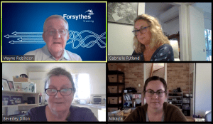Forsythes Training's computer trainer, Wayne Robinson, training Council staff using Zoom